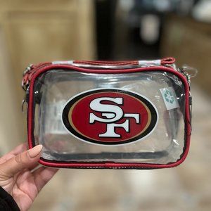 San Francisco 49ers Team Stripe Clear Crossbody Bag